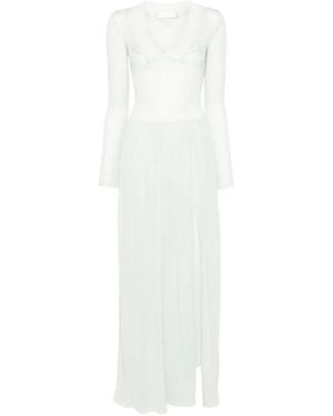 AYA MUSE Maris Lace-Trim Maxi Dress - White