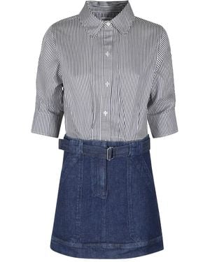 Jonathan Simkhai Striped Shirt Dress - Blue