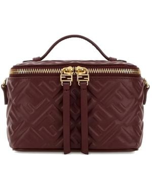 Fendi Bolso de mano vanity con relieve - Morado
