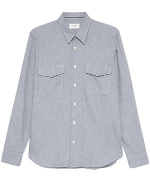 Tintoria Mattei 954 Dogtooth-Pattern Shirt - Grey