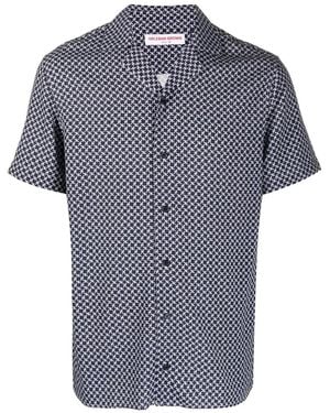 Orlebar Brown All-Over Graphic-Print Shirt - Blue