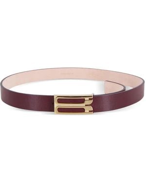 Victoria Beckham Jumbo Dorian Buckle Belt - Red