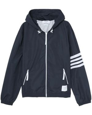 Thom Browne 4-bar Stripe Hooded Jacket - Black