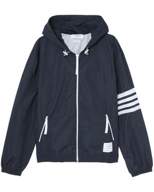 Thom Browne 4-bar Stripe Hooded Jacket - Black