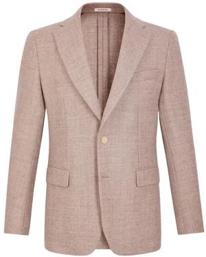 Fursac Herringbone Virgin-Wool Blazer - Pink