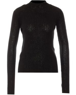 Pinko Ribbed Wool Sweater - Black