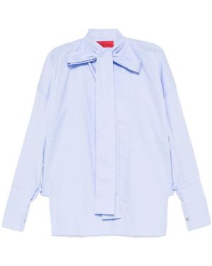 Thelatest Cecilia Bow-Detail Shirt - Blue