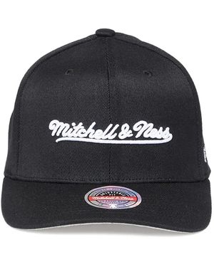 Mitchell & Ness Baseballkappe mit Logo-Print - Schwarz