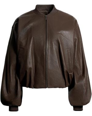 DUCIE Lena Leather Jacket - Brown