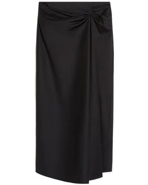 Max Mara Cotton Satin Skirt - Black