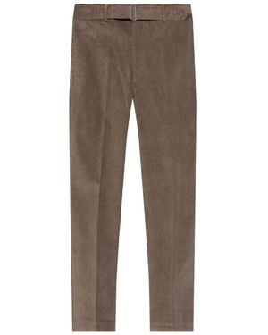 Officine Generale Belted Corduroy Pants - Gray