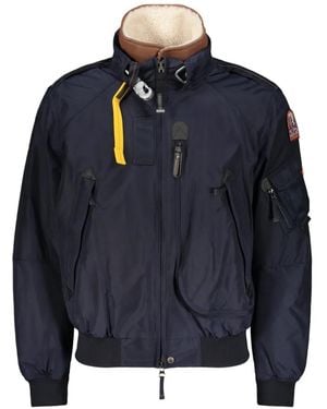Parajumpers Padded Shearling-Trim Bomber Jacket - Blue