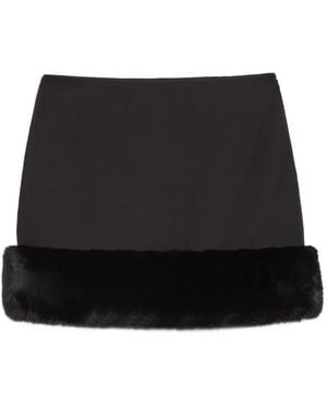 Apparis Minigonna Meadow Con Finitura - Nero