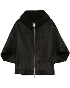 Betta Corradi Reversible Hooded Cape - Black