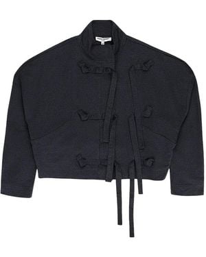 Opening Ceremony Tie-Fastening Wool Jacket - Blue