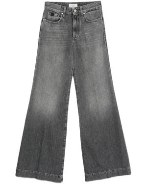Jacob Cohen Jackie Faded-Effect Wide-Leg Jeans - Gray