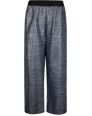Maria Calderara Chambray Trousers - Blue