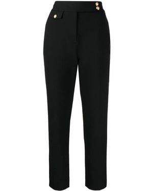 Veronica Beard Renzo Slim-Fit Cropped Trousers - Black