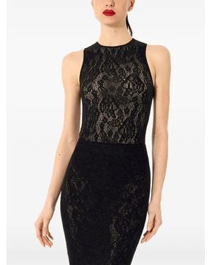 Wolford Infinite Rose Floral-Pattern Bodysuit - Black