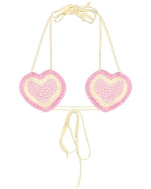 Gcds Crochet Bikini Top - Pink