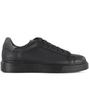 Doucal's Leather Trainers - Black