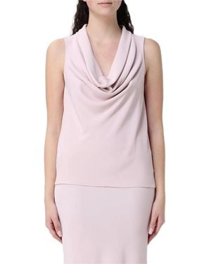 Hanita Cowl-Neck Sleeveless Top - Pink