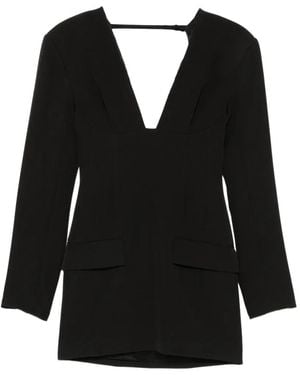 Erika Cavallini Semi Couture Open-Back Mini Dress - Black