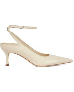 POTAMY Ankle-Strap Pointed Pumps - White