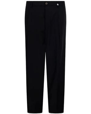 Myths Button Pleated Trousers - Black