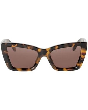 Palm Angels Occhiali Da Sole Cat-Eye Con Effetto Tartarugato - Marrone