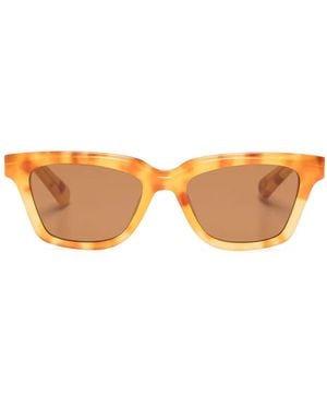 Jacquemus Lunettes De Soleil À Monture Effet Écaille De Tortue - Orange