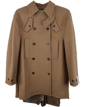 ROKH Wool Peacoat - Brown