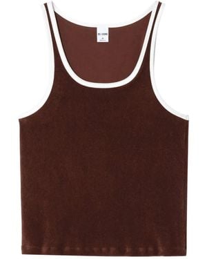 RE/DONE Top De Tirantes Con Cuello Redondo - Marrón