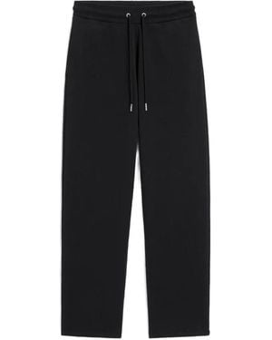 Ami Paris Cotton Track Trousers With Ami De Coeur - Black