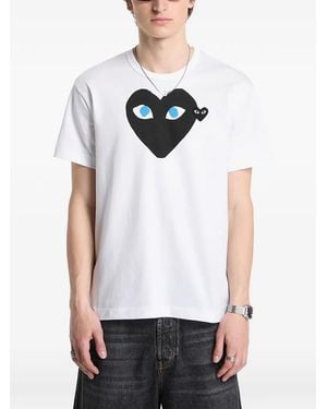 COMME DES GARÇONS PLAY Heart Print T-Shirt - White