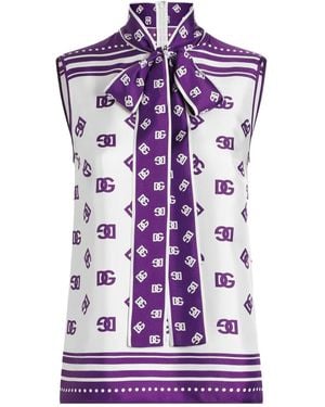 Dolce & Gabbana シルクシャツ - パープル