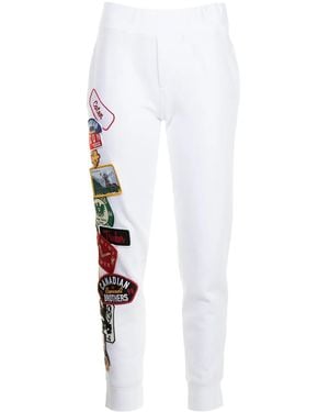 DSquared² Patch-Detail Track Trousers - White