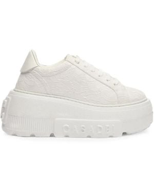 Casadei Liberty Nexus Lace-Appliqué Sneakers - White