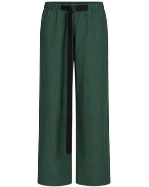 Paura Belted Elasticated-Waist Pants - Green