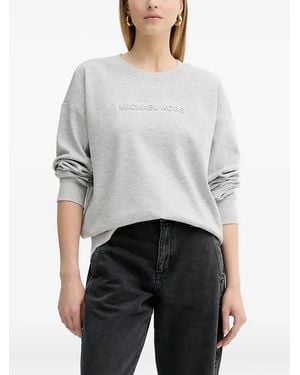 MICHAEL Michael Kors Sweater Met Logo-Reliëf - Grijs