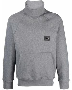 Neil Barrett Logo-Patch Rollneck Sweatshirt - Grey