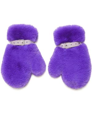 Acne Studios Buckle Gloves - Purple