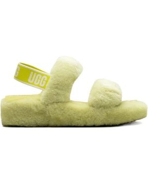 UGG Oh Yeah Slide "Sulfur" Sandals - Green