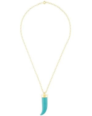 Eshvi Collar Con Colgante De Piedra - Azul