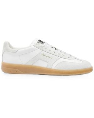 Santoni Dbs Oly Leather Trainers - White