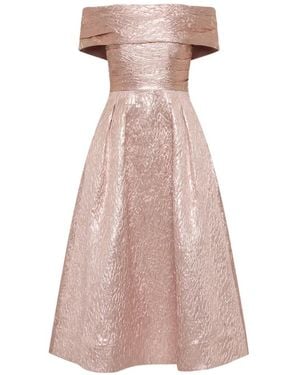 Rebecca Vallance Opaline Off-The-Shoulder Midi Dress - Pink