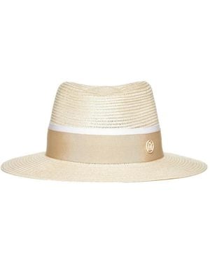 Maison Michel André Straw Fedora Hat - Natural