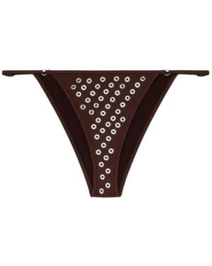 GIMAGUAS Bragas De Bikini Con Ojales - Marrón