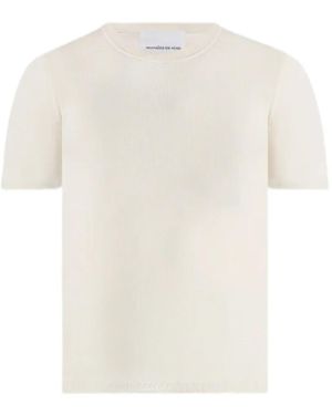 Manière De Voir Luxe Knitted T-Shirt - White