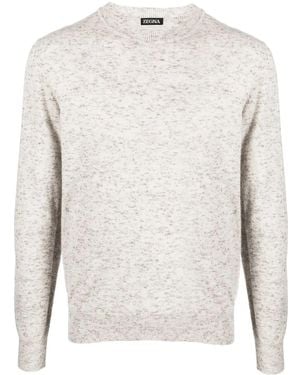 ZEGNA ネップ セーター - ホワイト